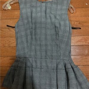 Alexander McQueen Gray Sheath Dress Sleeveless Crew Neck